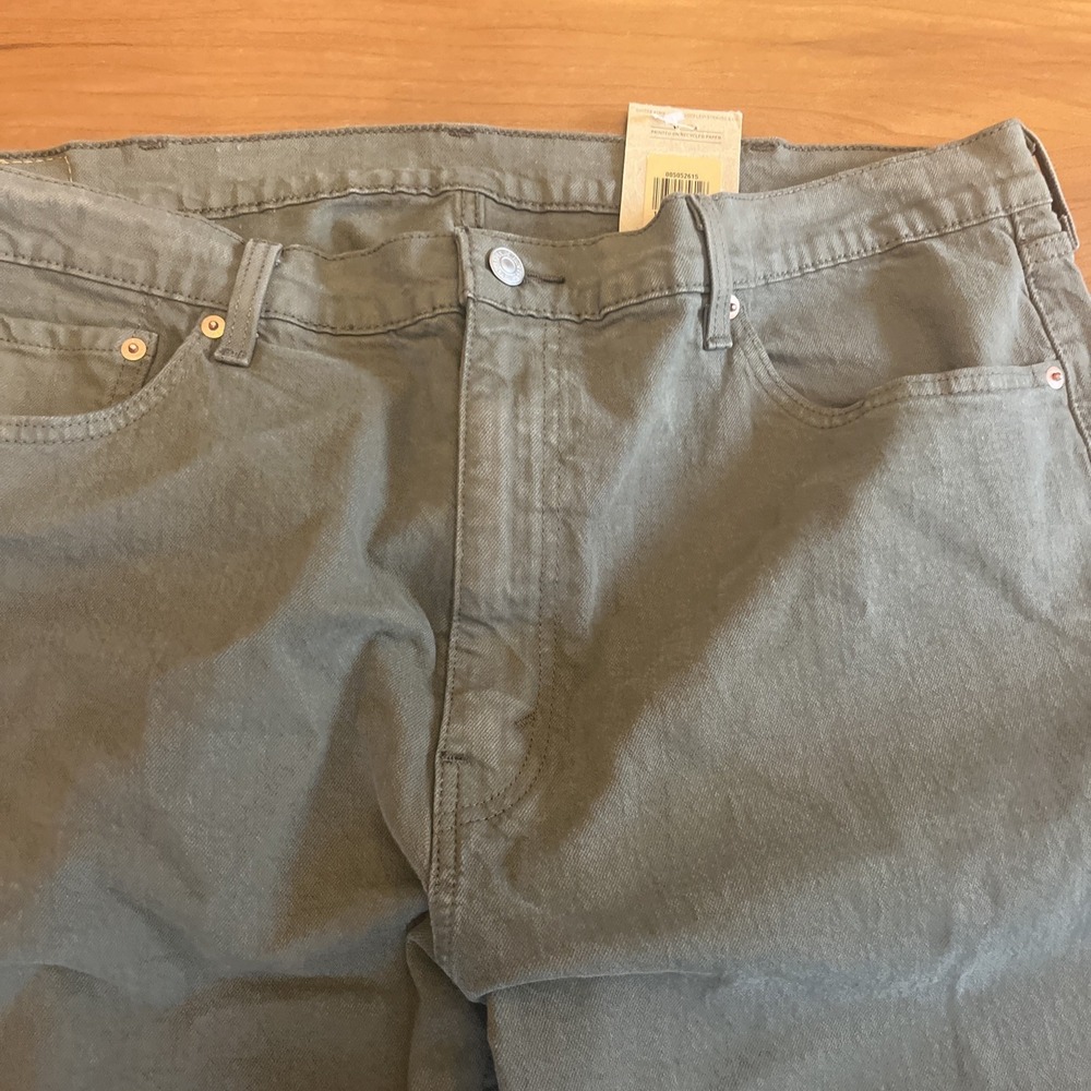 Levi 505 Regular Straight Leg Jeans Olive Green Men's Size 40x32